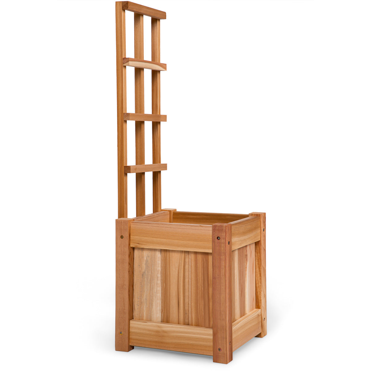 Small Cedar Planter Box with Trellis