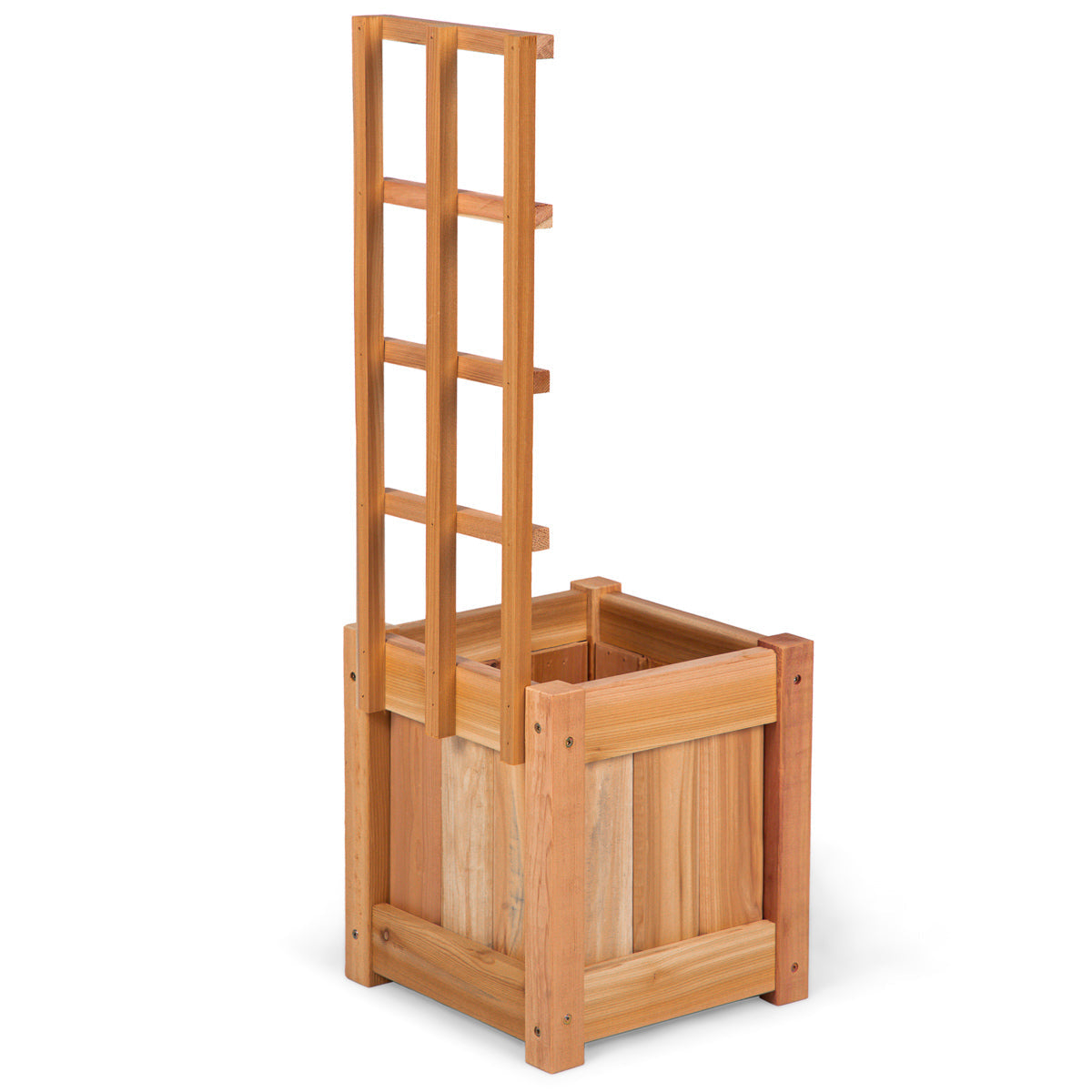 Small Cedar Planter Box with Trellis