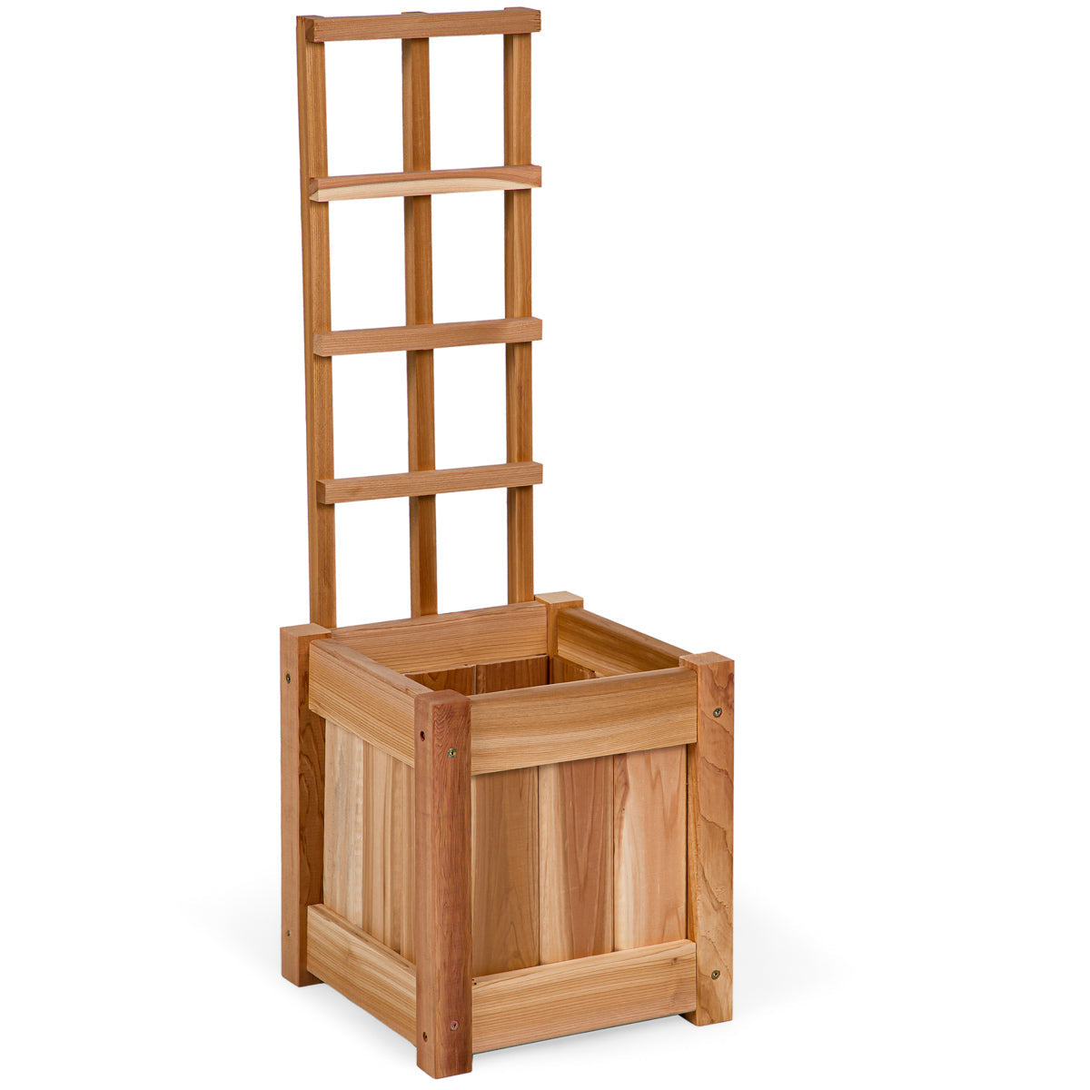 Small Cedar Planter Box with Trellis