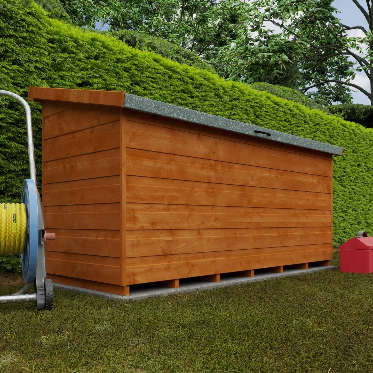 WELL GOOD STURDY WOODEN GARDEN TOOL CHEST